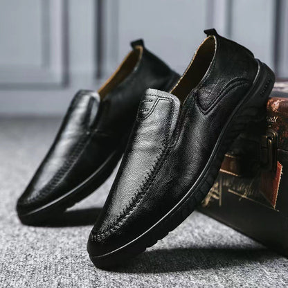Mocassins cuir hommes | Noir, marron | Confort