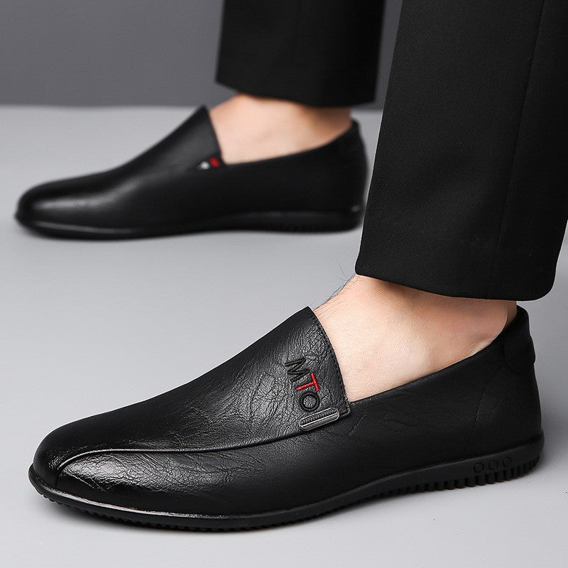 Chaussures de cuir pour hommes | Mocassins sans lacets, semelle antidérapante