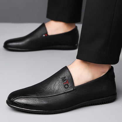Chaussures de cuir pour hommes | Mocassins sans lacets, semelle antidérapante