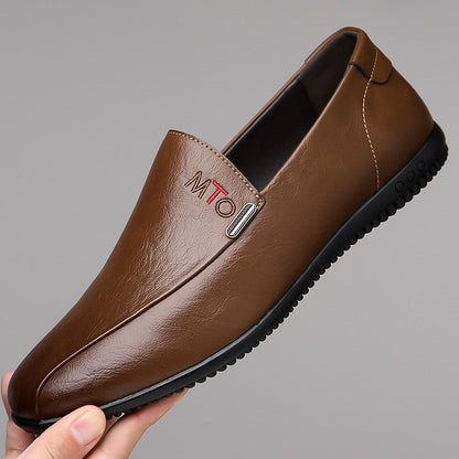 Chaussures de cuir pour hommes | Mocassins sans lacets, semelle antidérapante