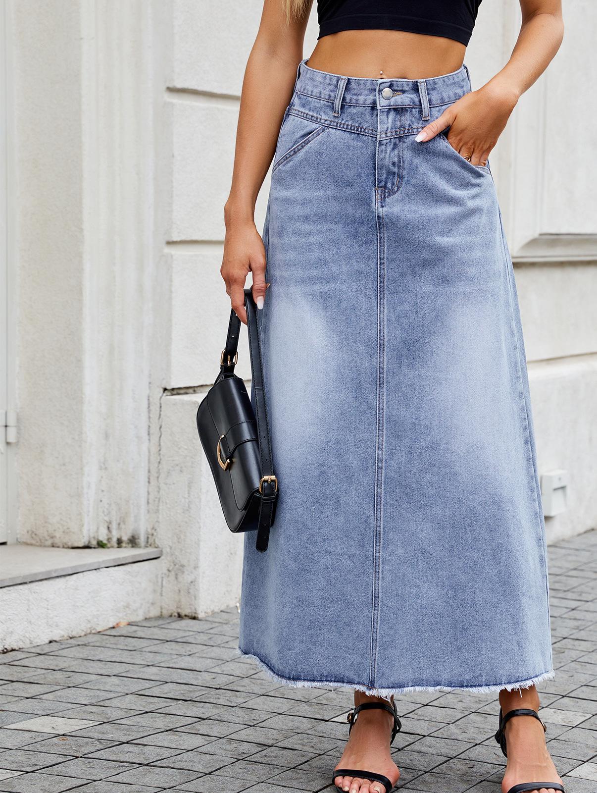 Jupes maxi pour femmes en denim de haute qualité Chic und Stil-Short en jean-PARIS FEMME