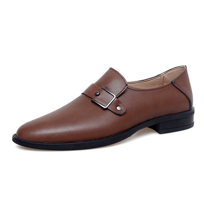 Mocassins cuir hommes | Boucle, élégant | Noir, blanc, kaki