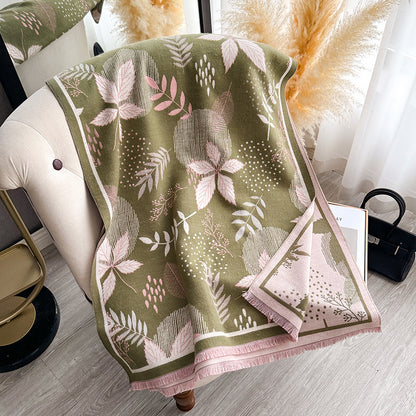 Écharpe femme imitation cachemire épaisse motif floral châle automne hiver 185x65cm