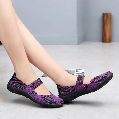 Baskets slip-on femme semelle orthopédique amortie