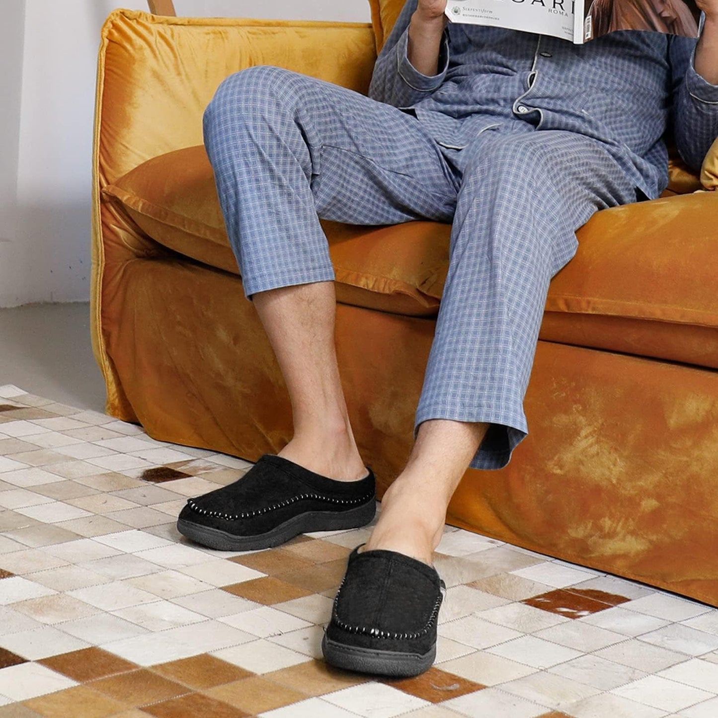 Chaussons doux pour hommes - Confort et style - Idéal pour la maison-Chaussures-PARIS FEMME