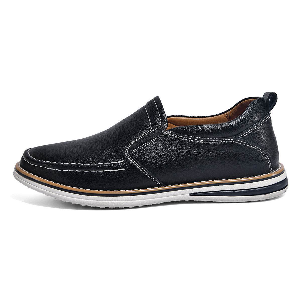 Mocassins Cuir Homme | Confort Souple | Noir, Marron, Bleu