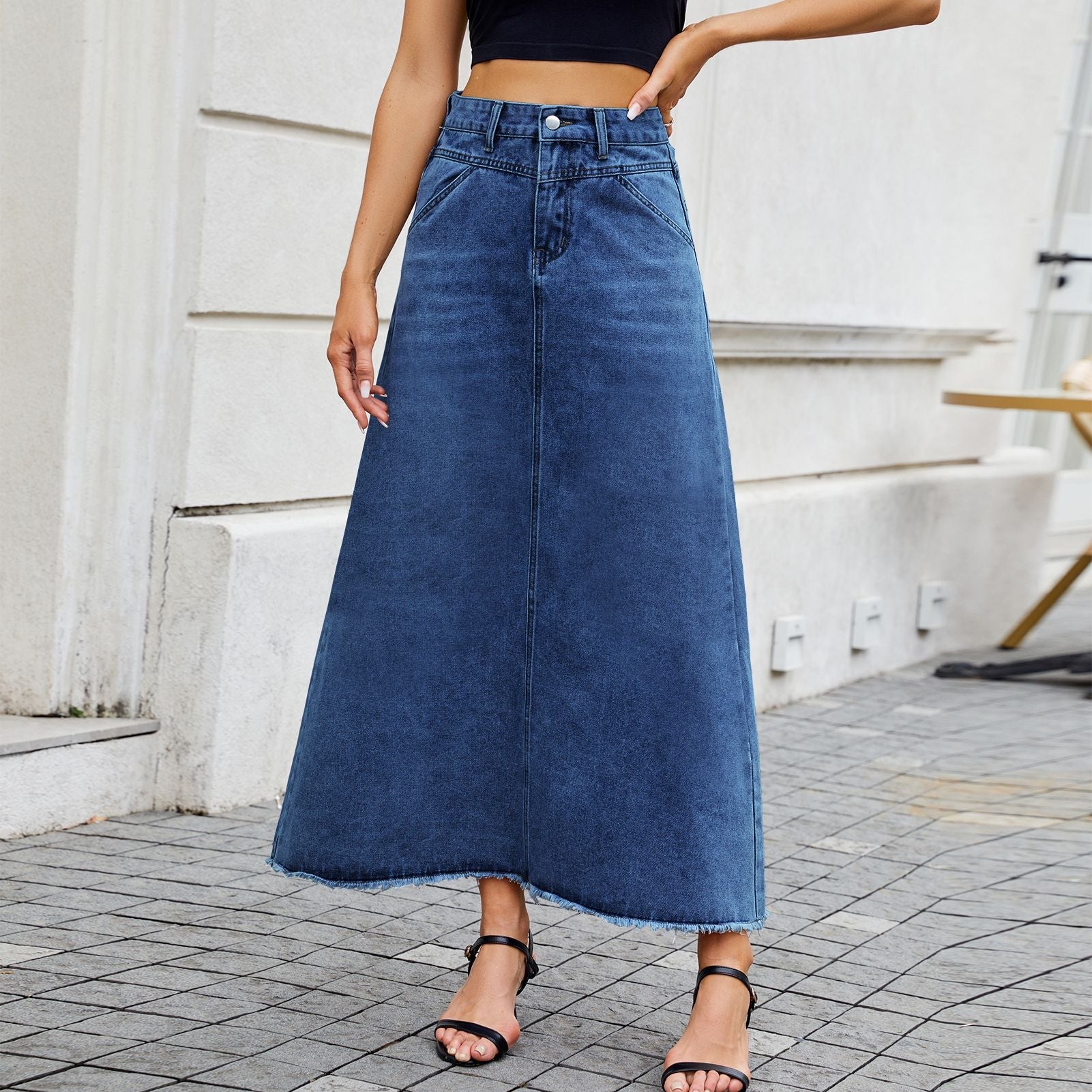 Jupes maxi pour femmes en denim de haute qualité Chic und Stil-Short en jean-PARIS FEMME