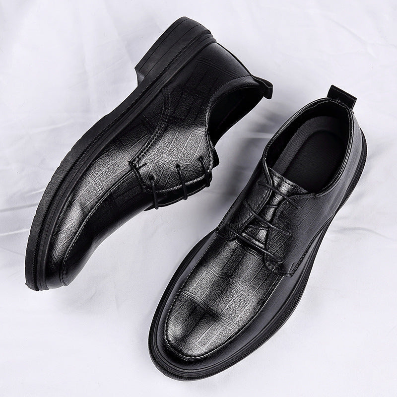 Chaussures de ville pour homme | Cuir synthétique noir, lacées