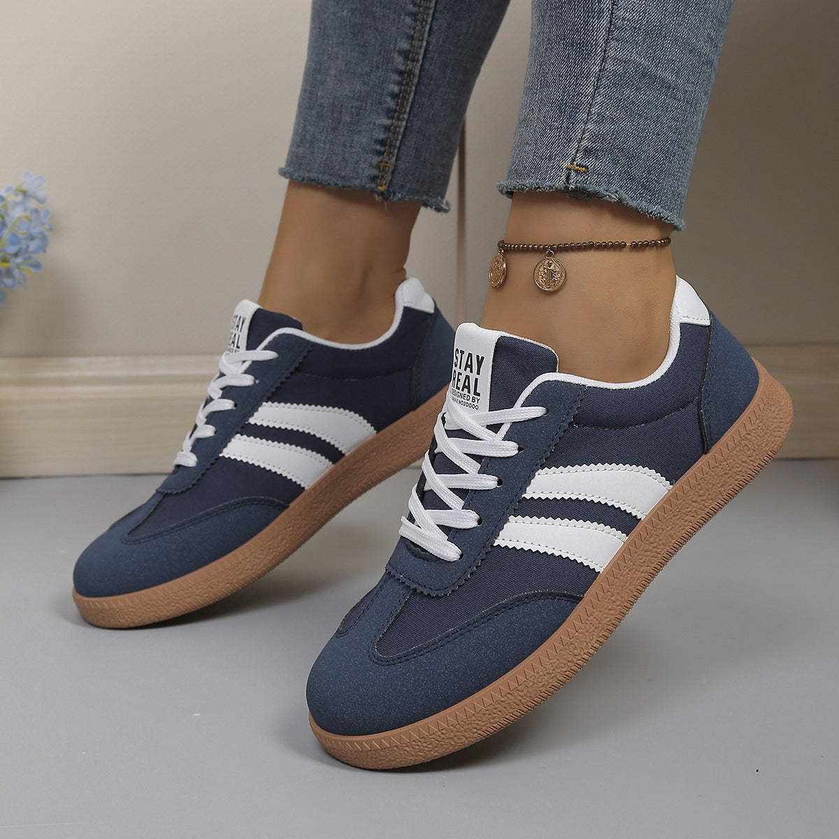 Baskets Femme | Design Sport avec Amorti | Vert, Noir, Bleu