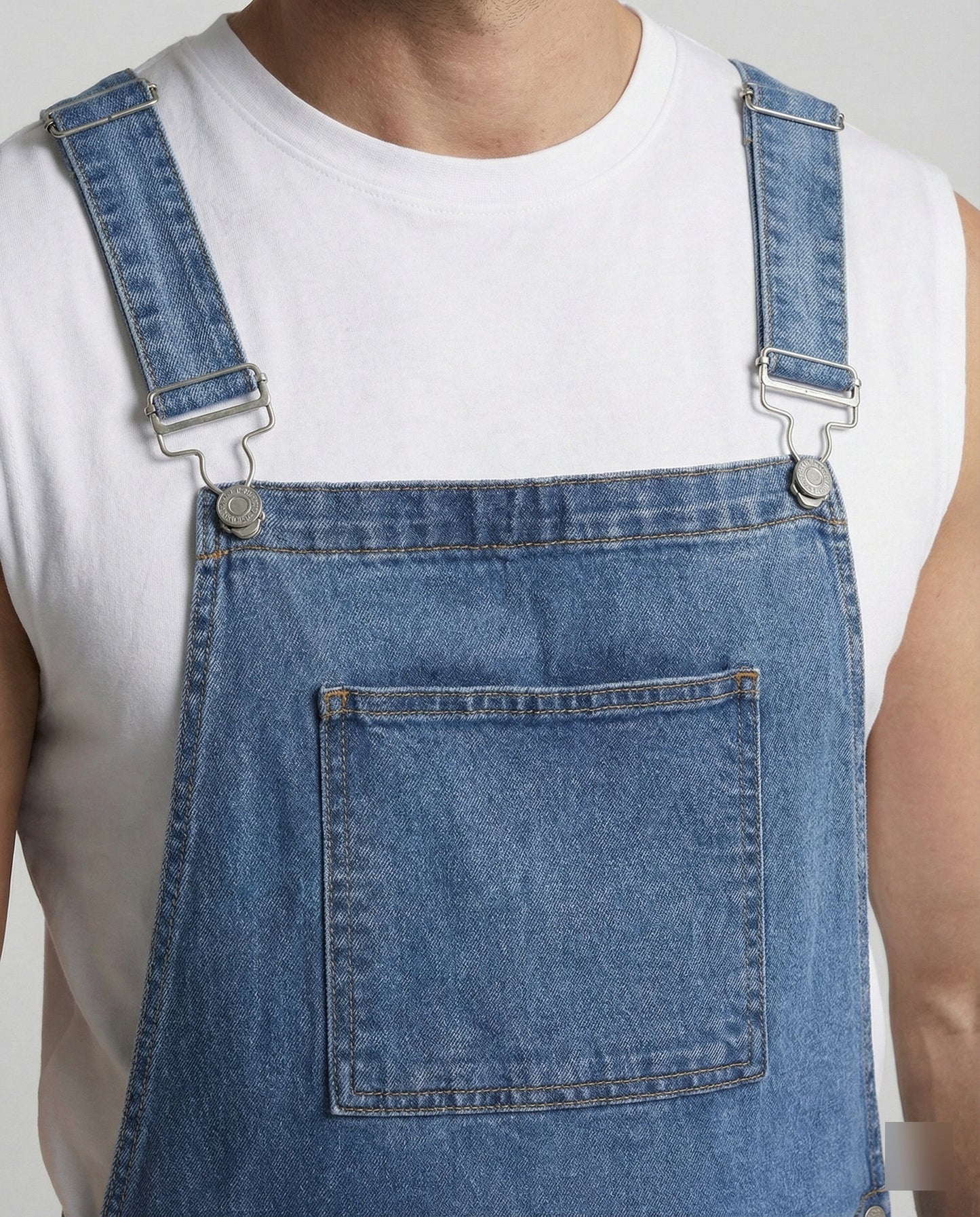 Bermuda Homme Denim à Bretelles | Poches, Été Décontracté