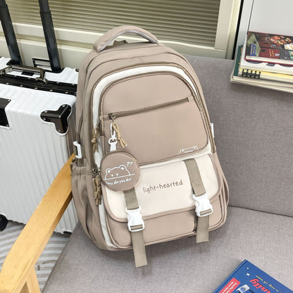 Sac à dos femme | Rangement polyvalent, imperméable | Kaki, gris, rose, bleu, noir