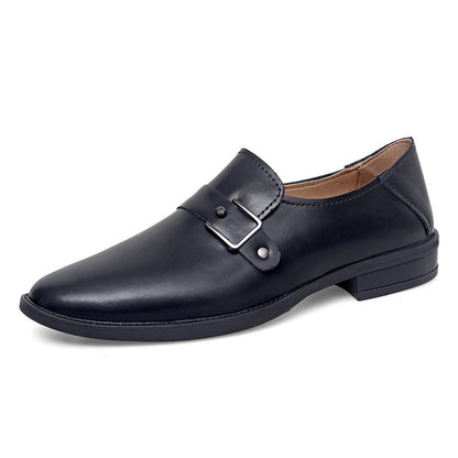 Mocassins cuir hommes | Boucle, élégant | Noir, blanc, kaki