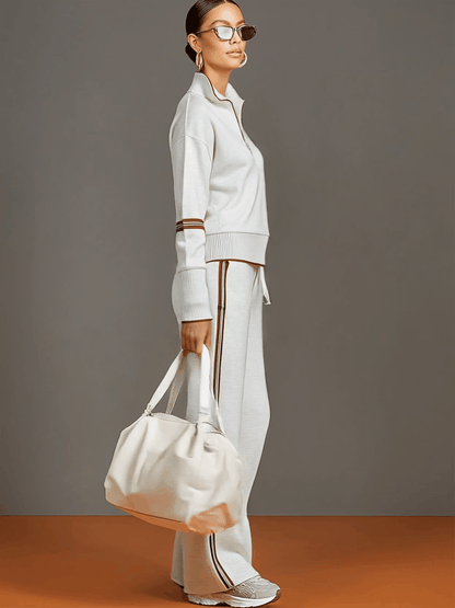 Ensemble Deux Pièces Jambes Larges | Blouse Fluide, Pantalon Ample