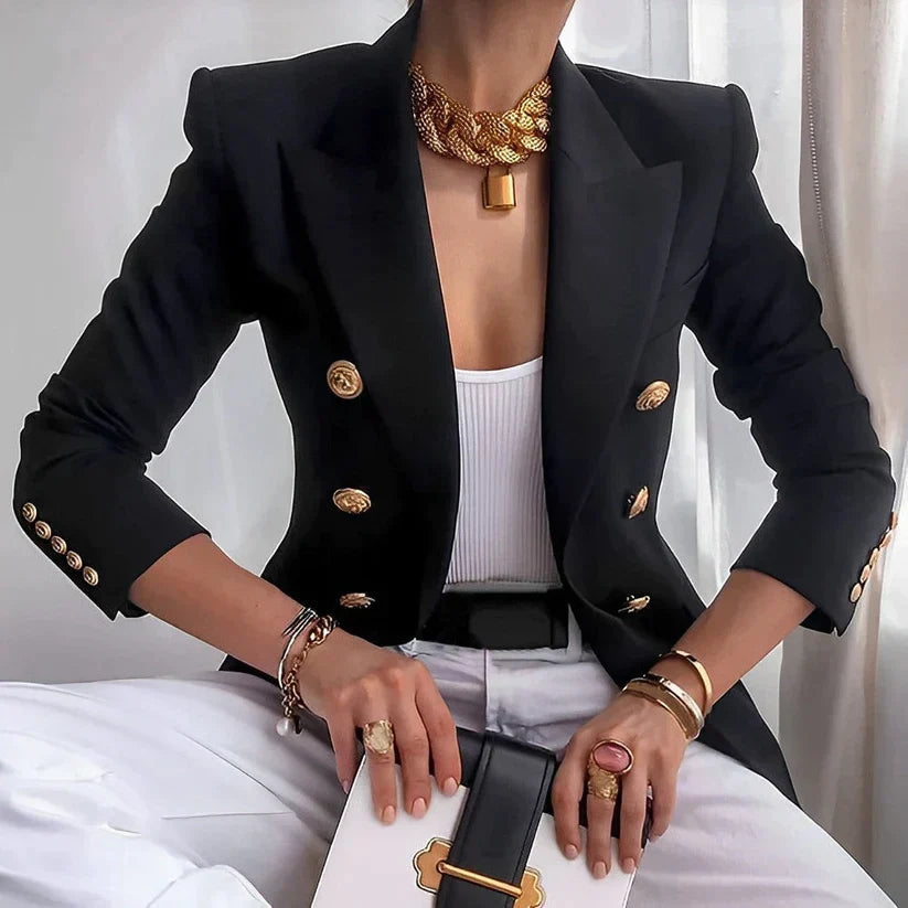 Blazer femme | Boutonnage simple, épaules structurées