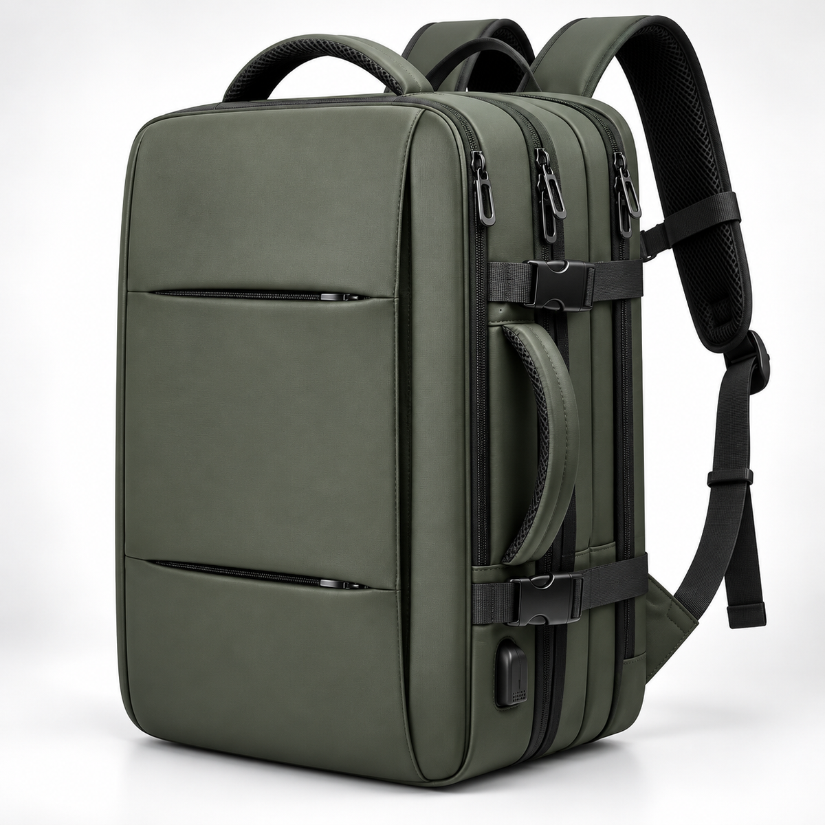 Wasserdichter Laptop-Rucksack, USB, Herren, Business, großes Fassungsvermögen