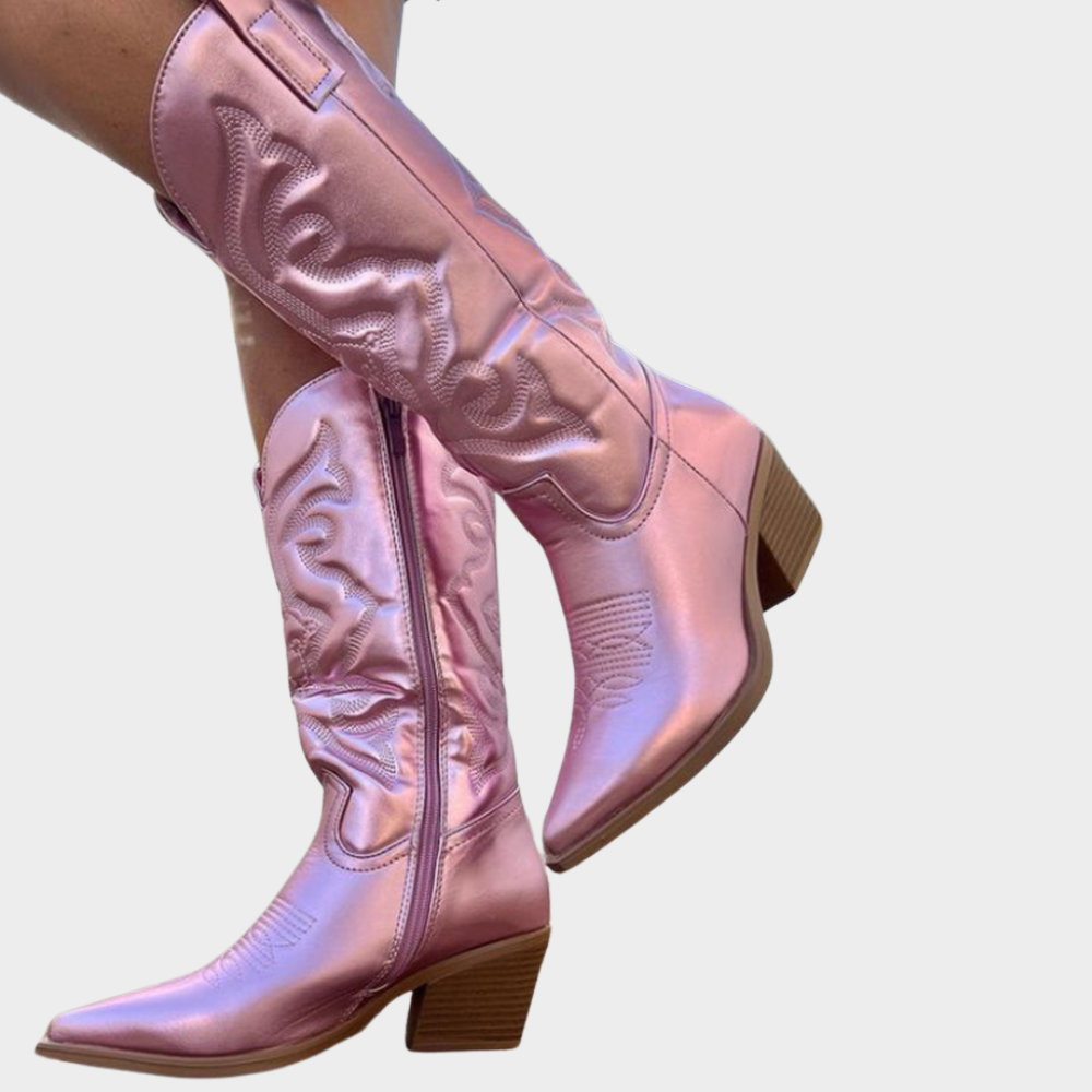 Bottes cowboy femmes métalliques - Style unique - Confort optimal-Chaussures-PARIS FEMME