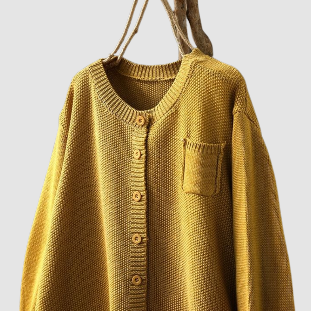 Femmes Cardigan Tricot Carreaux Polo