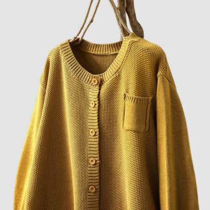 Femmes Cardigan Tricot Carreaux Polo