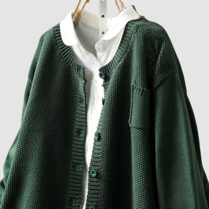 Femmes Cardigan Tricot Carreaux Polo