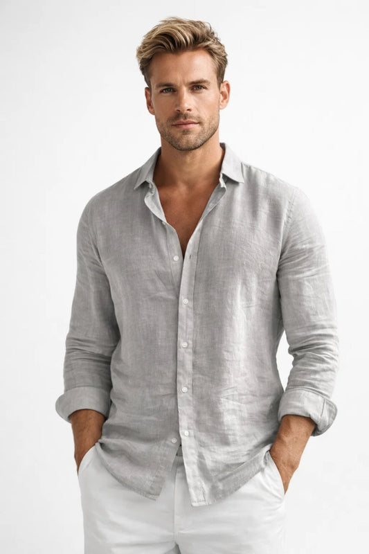 Chemise Lin | Respirante Légère Coupe Décontractée