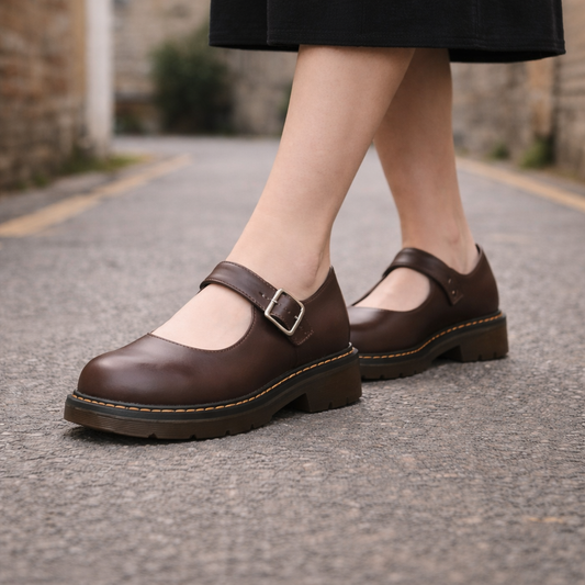 Chaussures Mary Jane pour femmes | Plateforme, semelle épaisse | Lanière à boucle en cuir