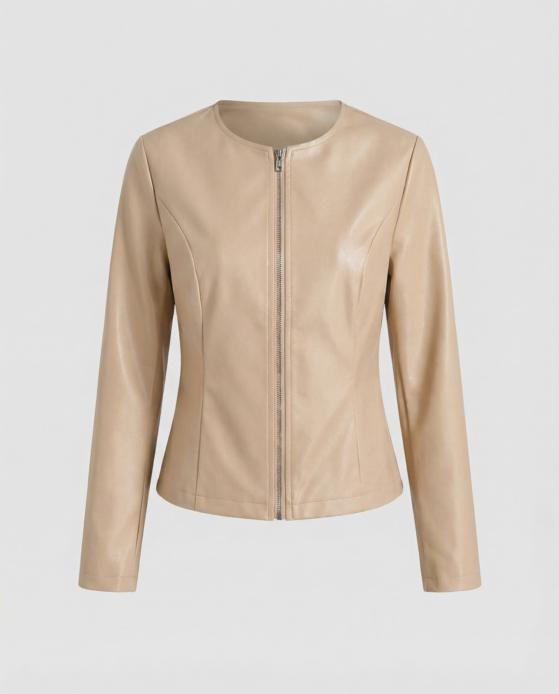 Veste Motard Femme | Cuir Vintage, Manches Longues | Noir