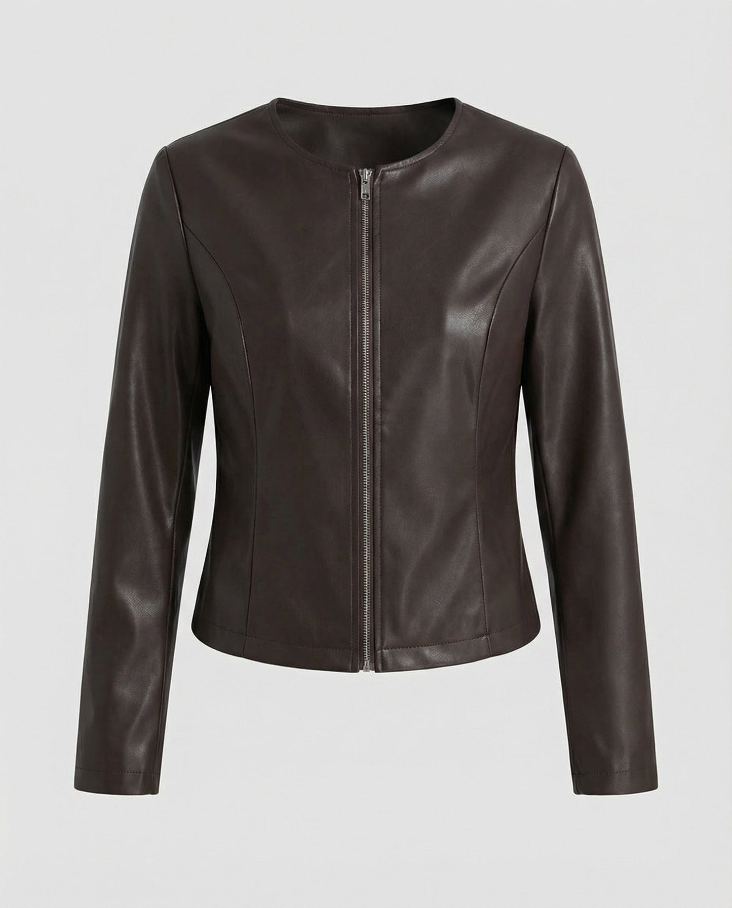 Veste Motard Femme | Cuir Vintage, Manches Longues | Noir