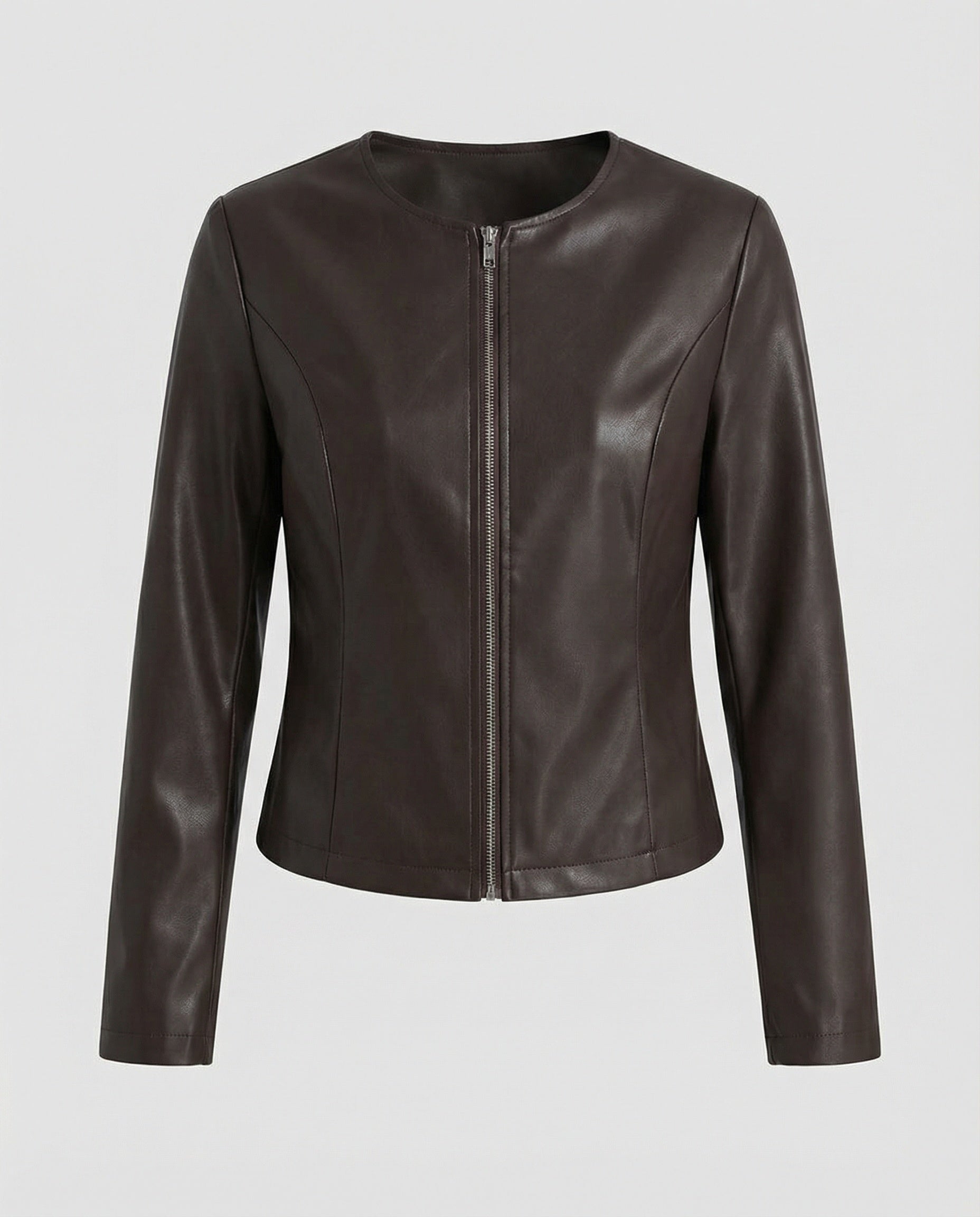 Veste Motard Femme | Cuir Vintage, Manches Longues | Noir