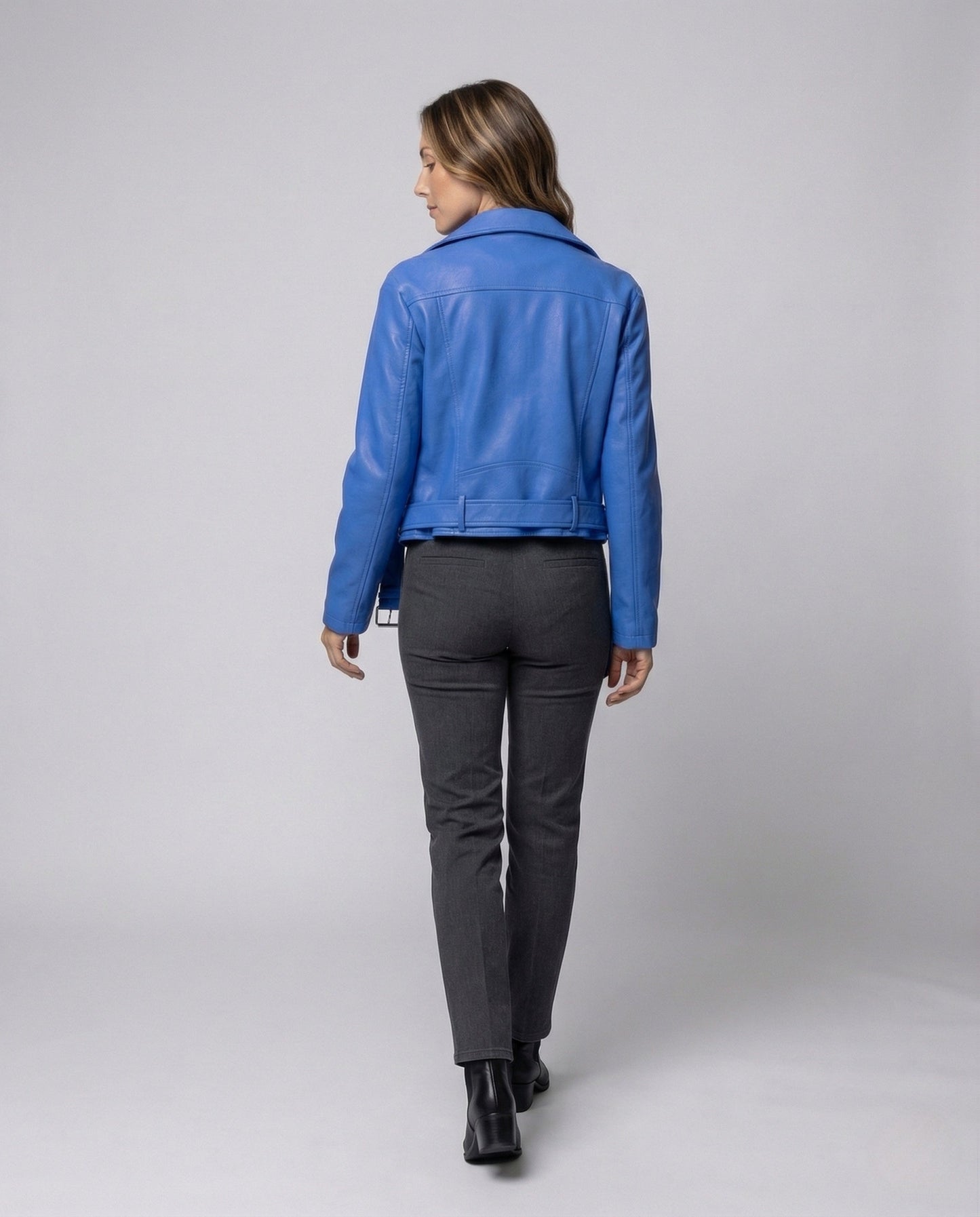 Veste Motard Femme | Cuir Végan Cintré, Manches Oversize
