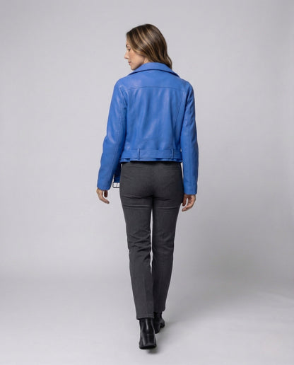 Veste Motard Femme | Cuir Végan Cintré, Manches Oversize