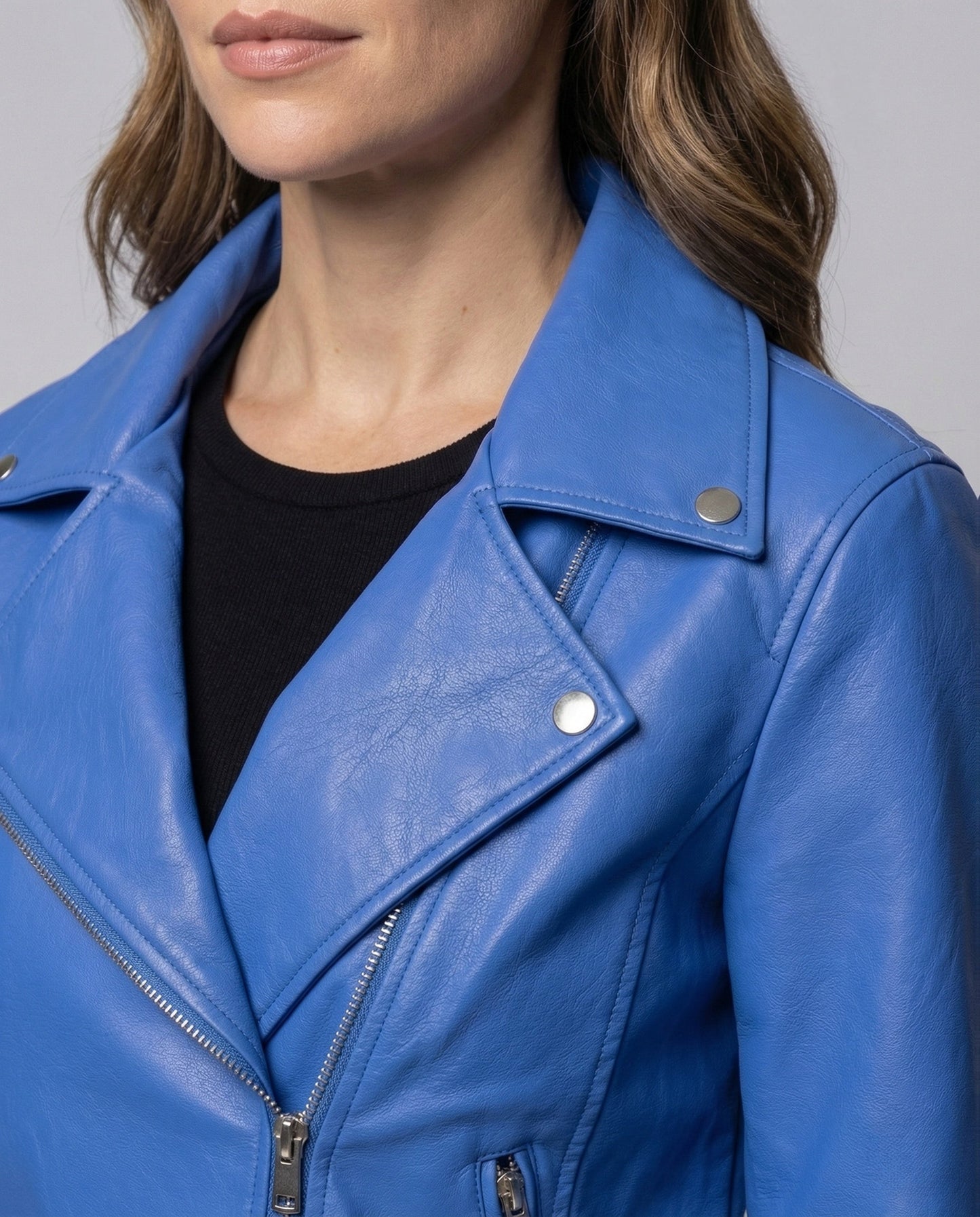 Veste Motard Femme | Cuir Végan Cintré, Manches Oversize