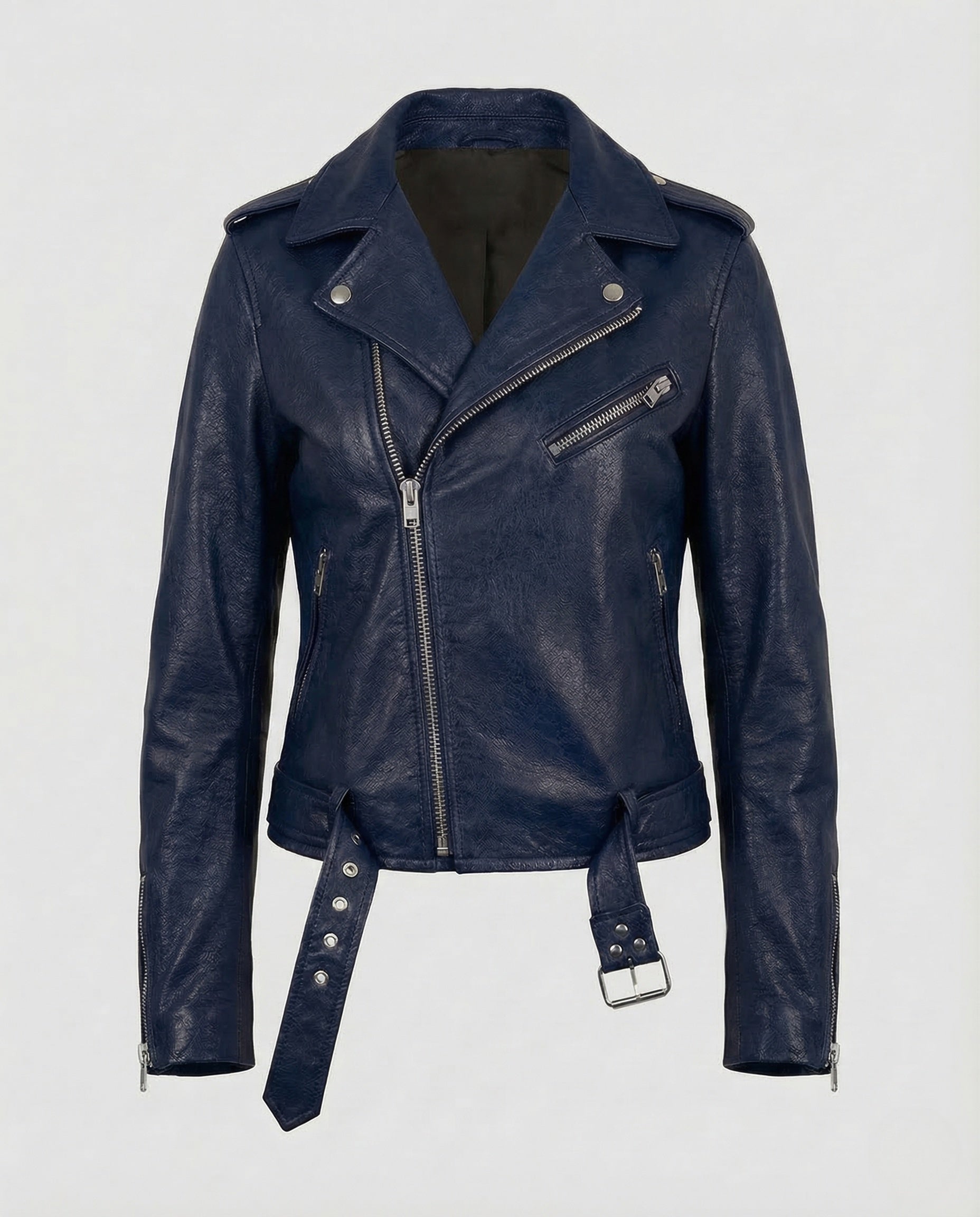Veste motard femme cuir | Taillée, cuir véritable | Noir, marron