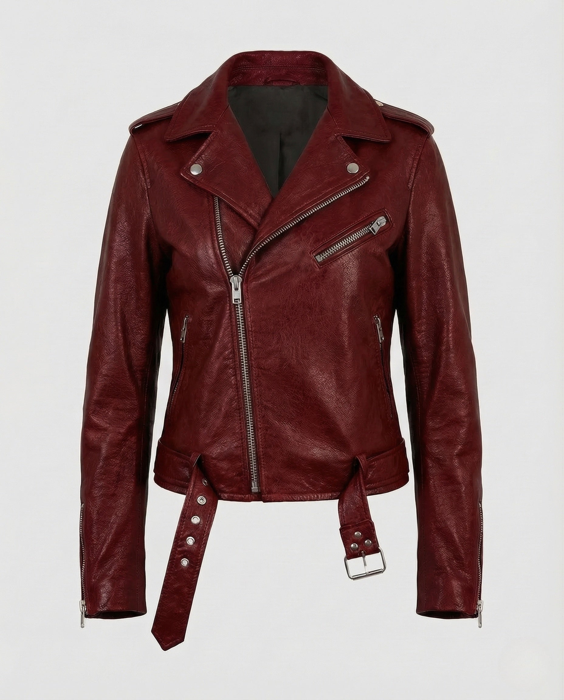 Veste motard femme cuir | Taillée, cuir véritable | Noir, marron