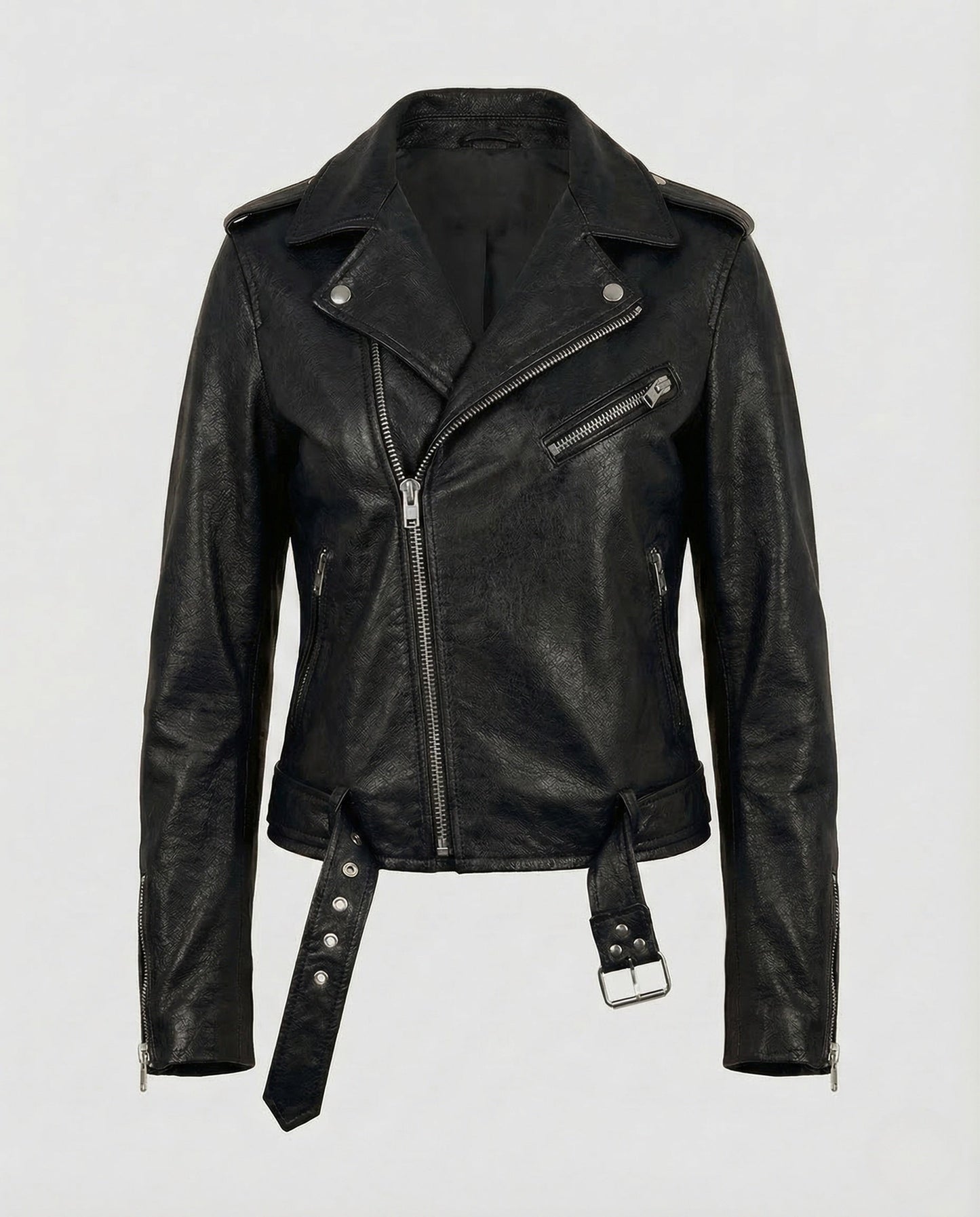 Veste motard femme cuir | Taillée, cuir véritable | Noir, marron