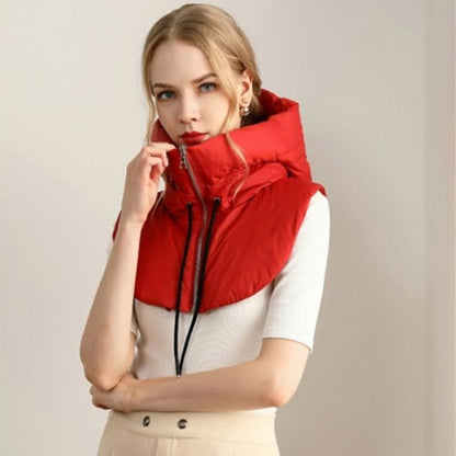 Écharpe à capuche zippée femme hiver taille unique disponible en plusieurs coloris
