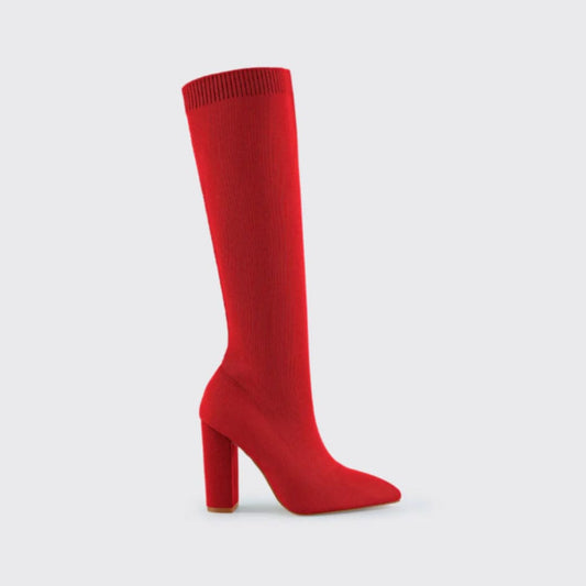 Mila - Bottes à chaussettes - Hauteur genou - Buiten-Chaussures-PARIS FEMME
