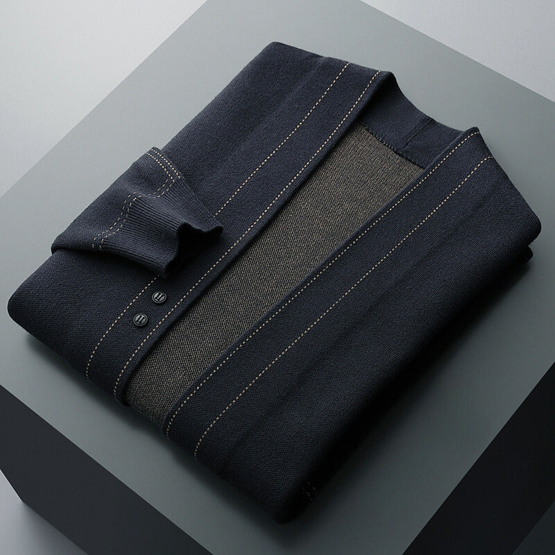 Cardigan homme | Laine chaude et douce | Boutonné, style classique