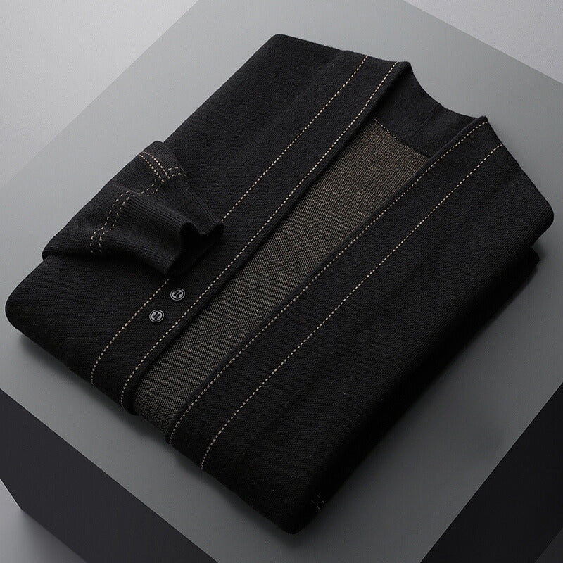 Cardigan homme | Laine chaude et douce | Boutonné, style classique