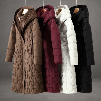 Manteau long imperméable à capuche | Chaleur légère | Femme
