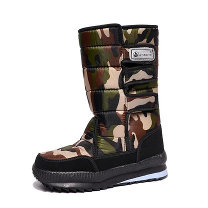 Bottes mi-hautes homme imperméables | Hiver, plateforme antidérapante