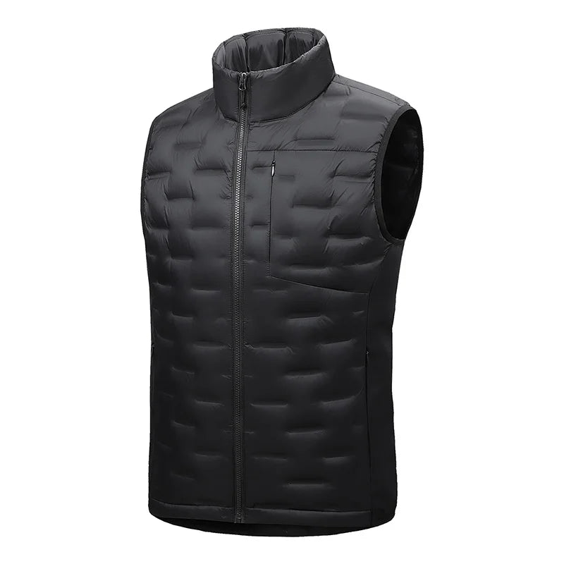 Doudoune sans manches homme imperméable légère coupe vent avec poches multiples