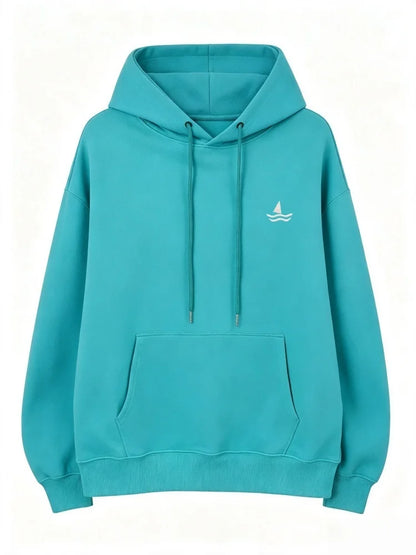 Sweat à capuche oversize brodé unisexe manches longues motif animal