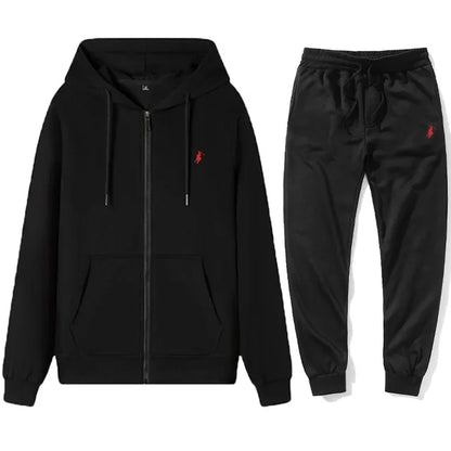 Ensemble survêtement homme 2 pièces sweat zippé et pantalon jogging imprimé