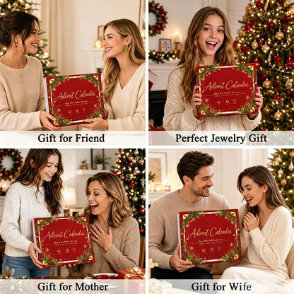 Calendrier de l avent bijoux boucles d oreilles femme Noël 24 jours
