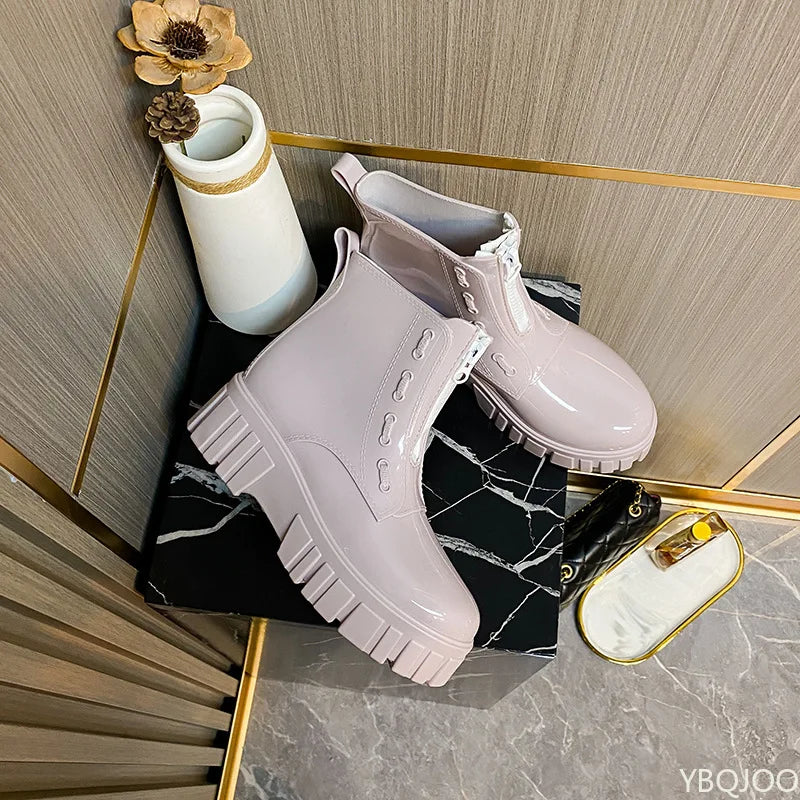 Bottes de pluie femme | Imperméables, semelle antidérapante, talon compensé