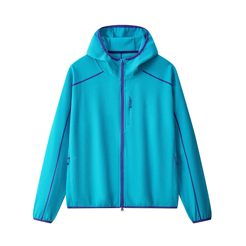 Veste softshell col montant zippée gauffrée homme femme printemps automne