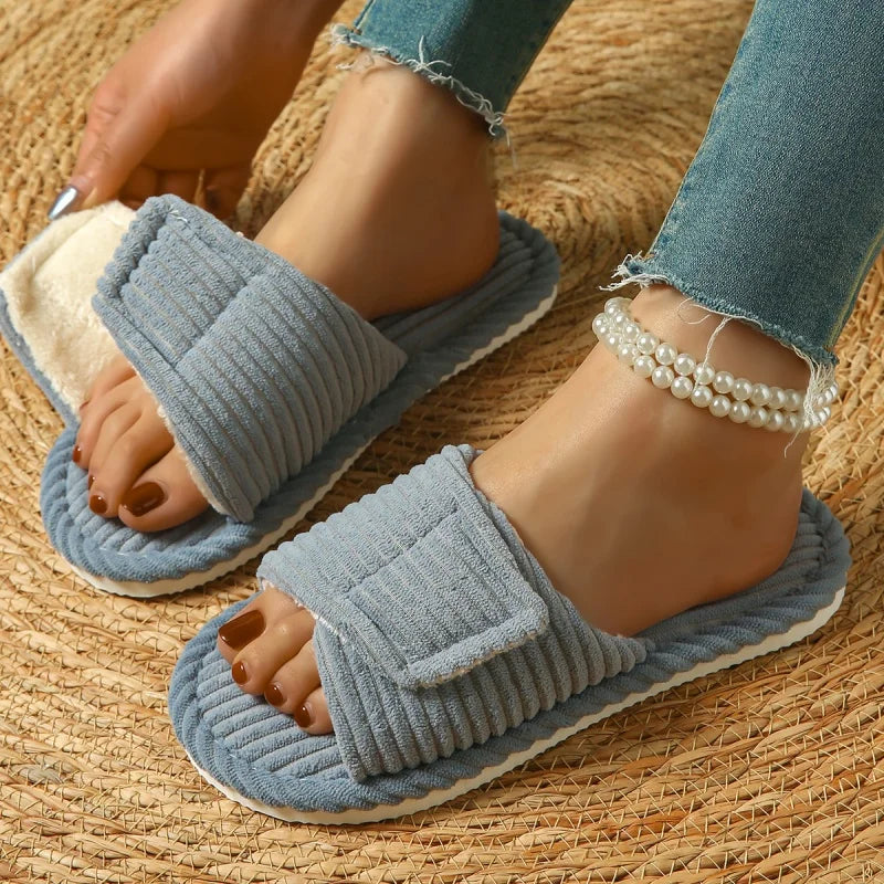 Pantoufles Femmes Hommes | Corduroy Intérieur, Toutes Saisons | Doux Confortable