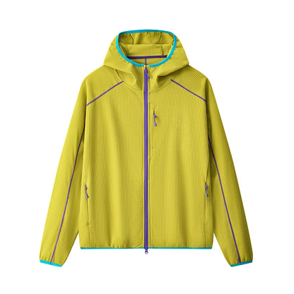 Veste softshell col montant zippée gauffrée homme femme printemps automne