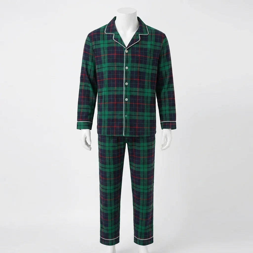 Pyjama Noël famille assorti carreaux 2 pièces adultes et enfants
