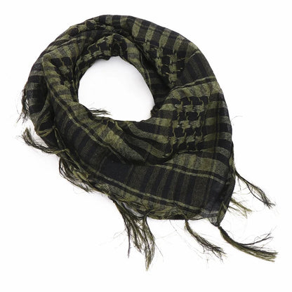 Écharpe homme femme shemagh tactique motif carreaux 100x100 cm